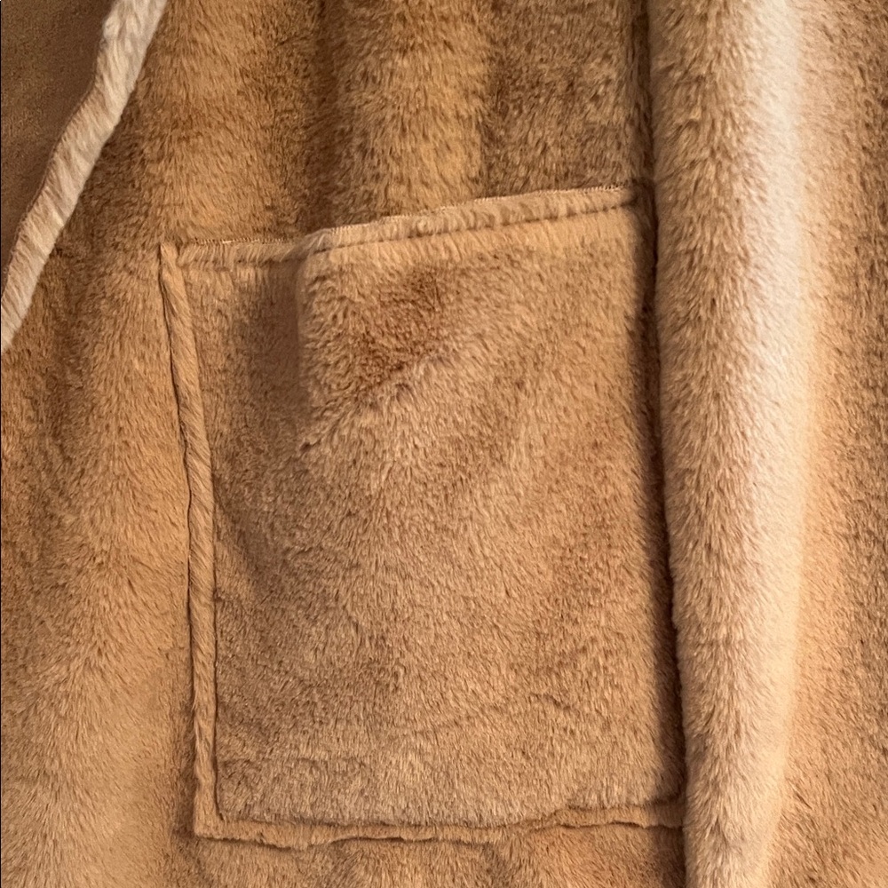Altar’d State Tan Sherpa Reversible Faux Suede Jacket Size Large - Picture 10 of 16